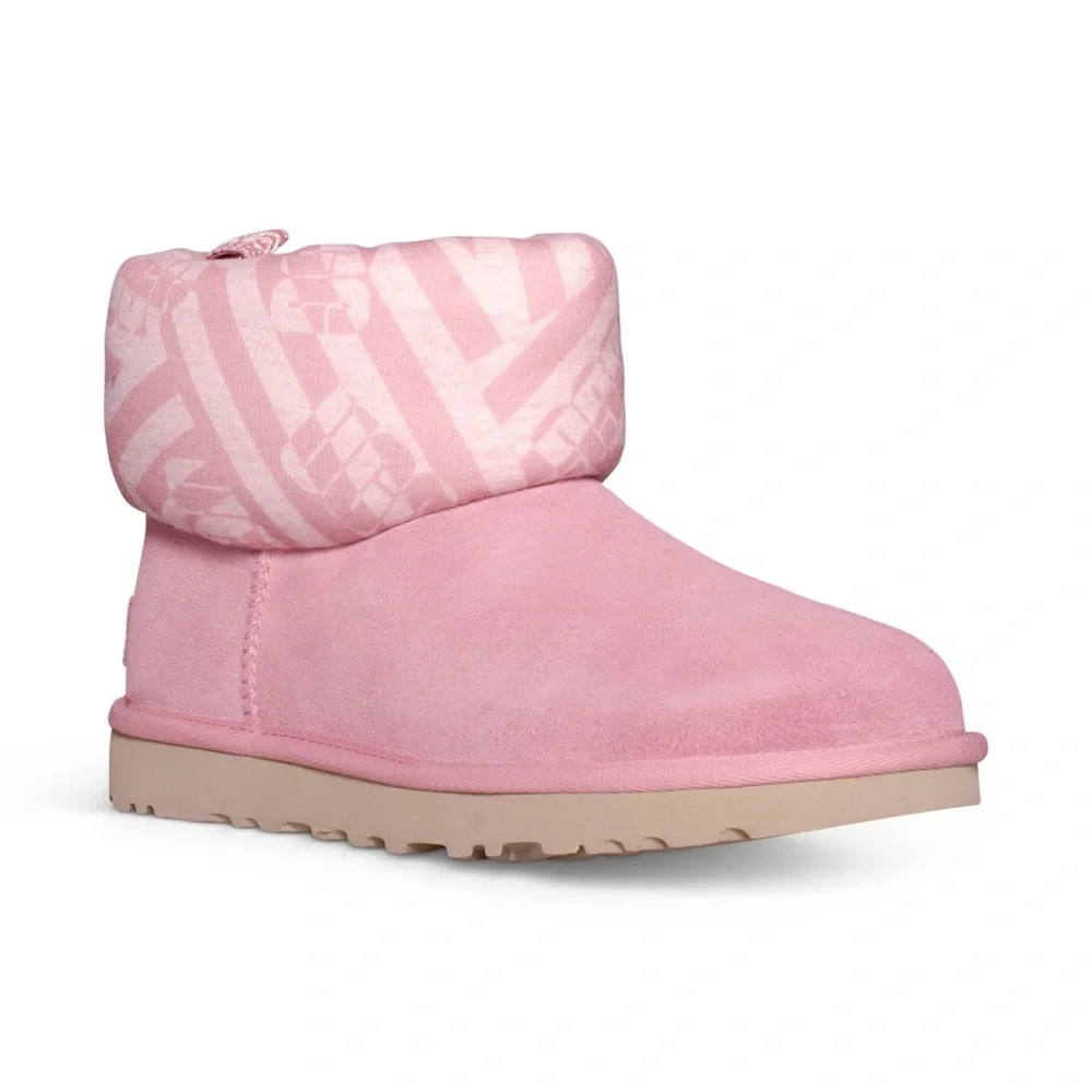 UGG Classic Mini Jersey Stripe Blush Boots